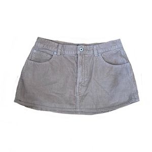 low rise mini corduroy skirt